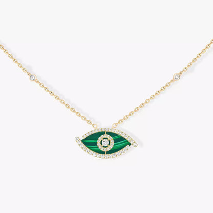 [Garvey]Lucky Eye Diamond Necklace in Rose Gold and Turquoise