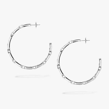 [Garvey]MOVE LINK KINETIC DIAMOND HOOP EARRINGS