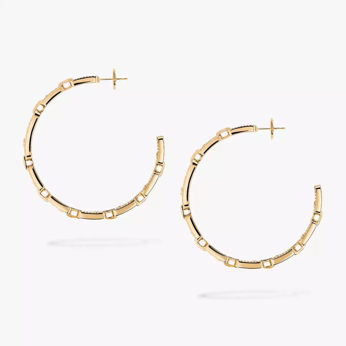 [Garvey]MOVE LINK KINETIC DIAMOND HOOP EARRINGS