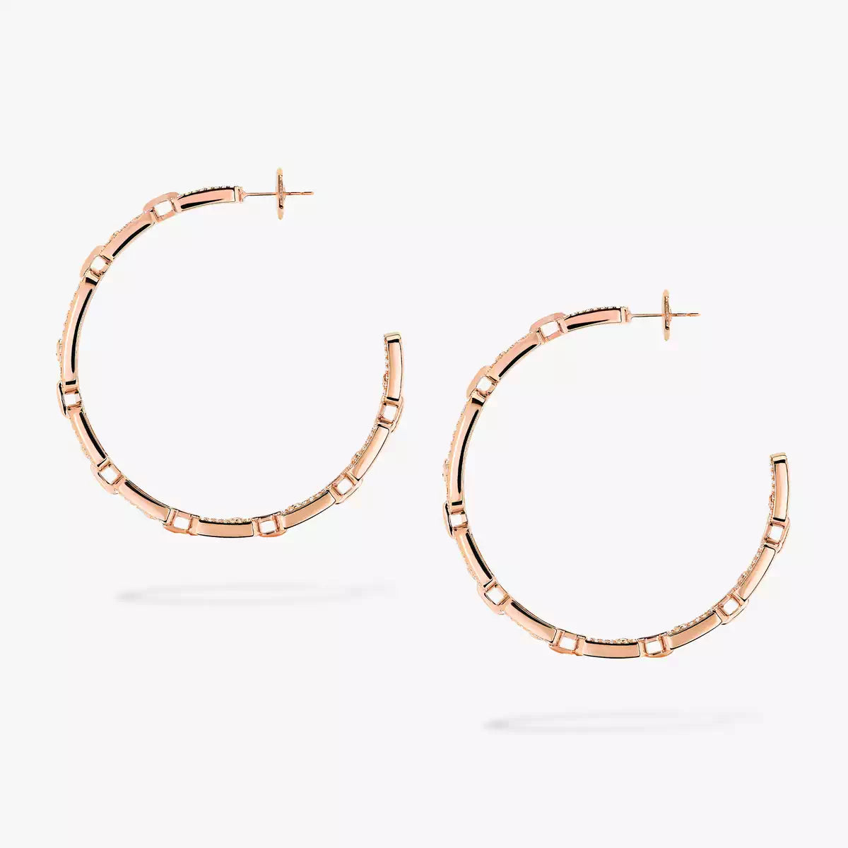 [Garvey]MOVE LINK KINETIC DIAMOND HOOP EARRINGS