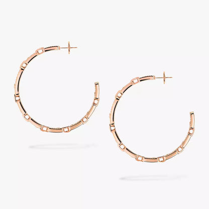 [Garvey]MOVE LINK KINETIC DIAMOND HOOP EARRINGS