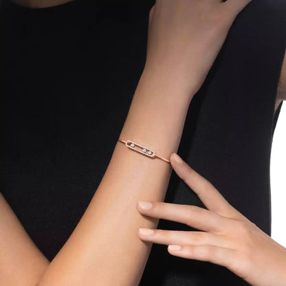 [Garvey]MOVE PAVÉ DIAMOND BANGLE BRACELET M