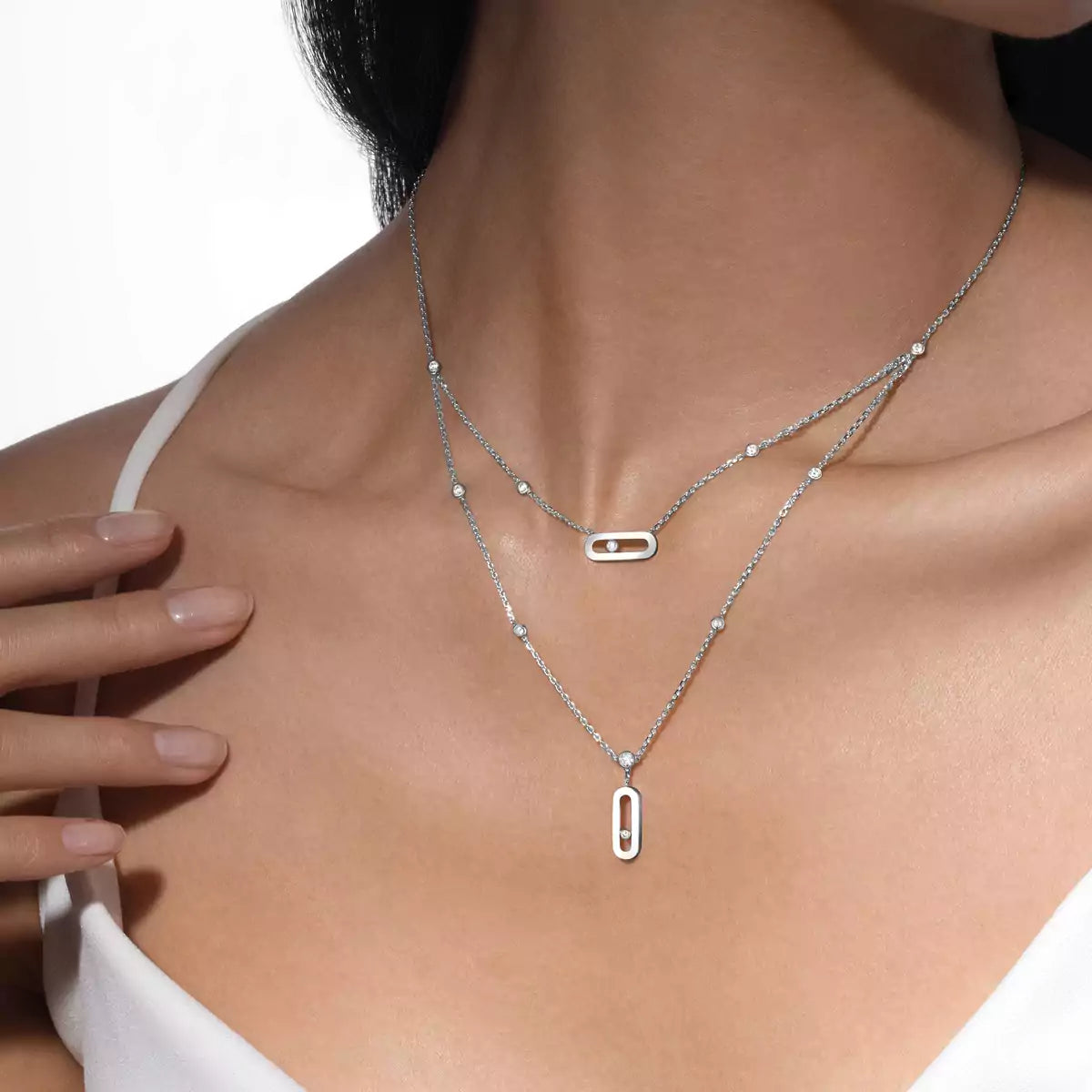 [Garvey] Move Uno Diamond Necklace