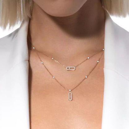 [Garvey]MOVE UNO 2-ROW PAVÉ NECKLACE