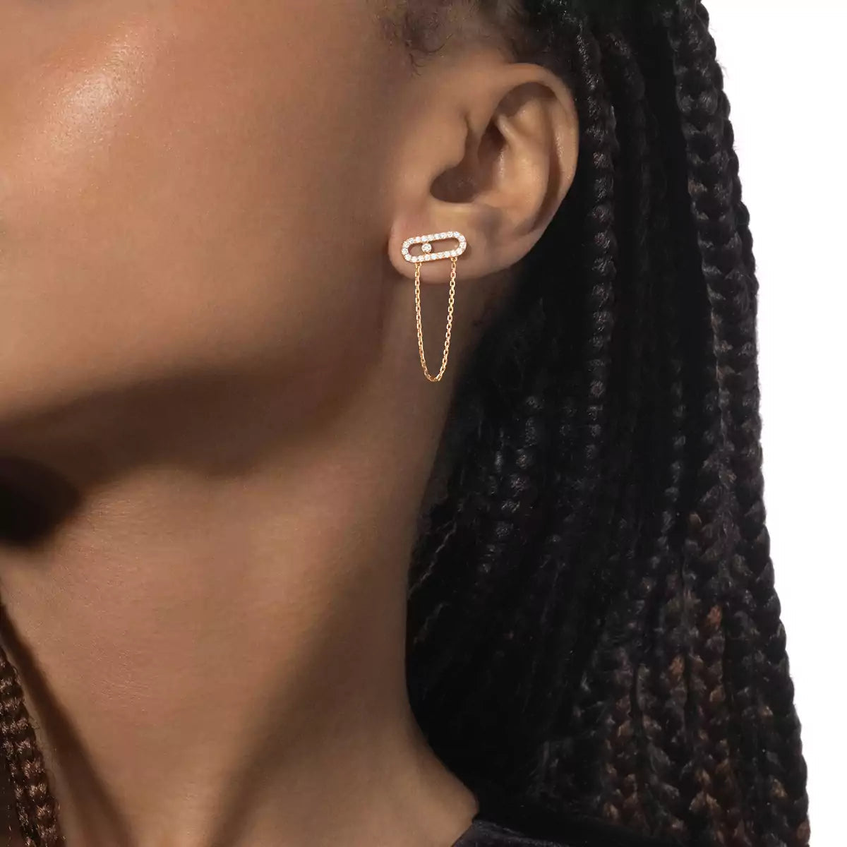 [Garvey]MOVE UNO ALL DIAMOND STUD EARRINGS