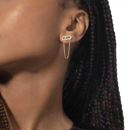[Garvey]MOVE UNO ALL DIAMOND STUD EARRINGS