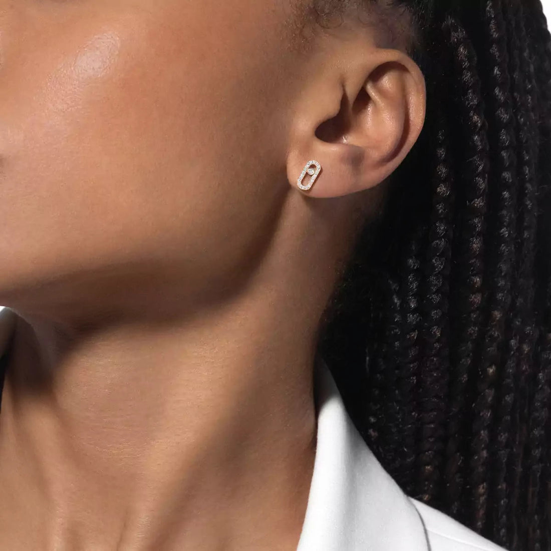 [Garvey]Move Uno Diamond Earrings