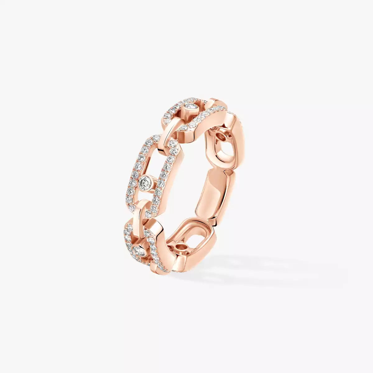 [Garvey]Move Link Pave Set Diamond Ring