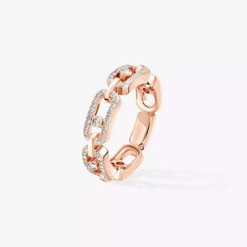 [Garvey]Move Link Pave Set Diamond Ring