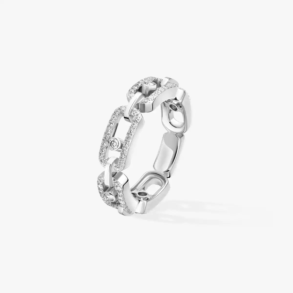 [Garvey]Move Link Pave Set Diamond Ring