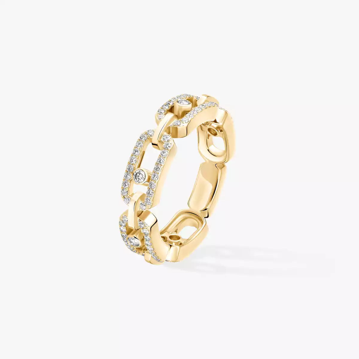 [Garvey]Move Link Pave Set Diamond Ring