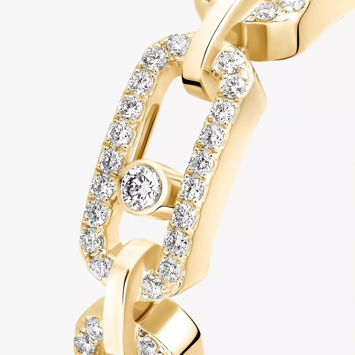 [Garvey]Move Link Pave Set Diamond Ring