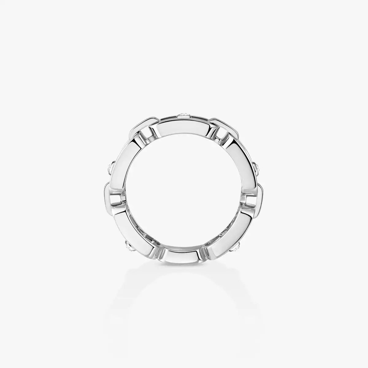 [Garvey]Move Link Pave Set Diamond Ring