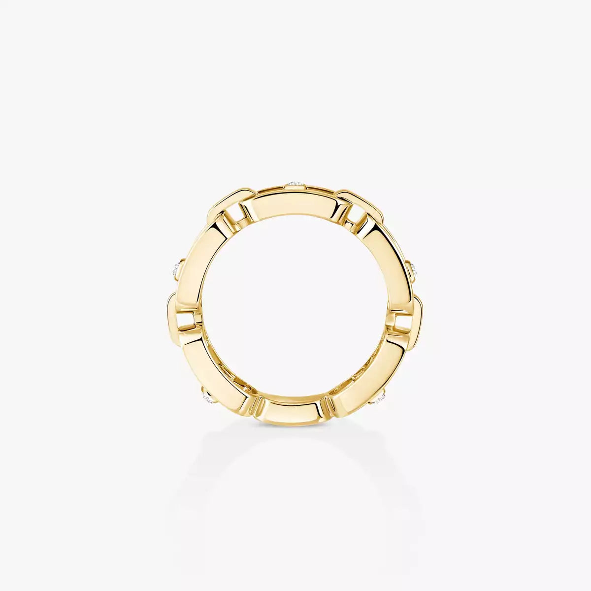 [Garvey]Move Link Pave Set Diamond Ring