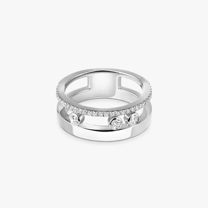 [Garvey]MOVE NOA PAVÉ DIAMOND INTERLOCKING RING