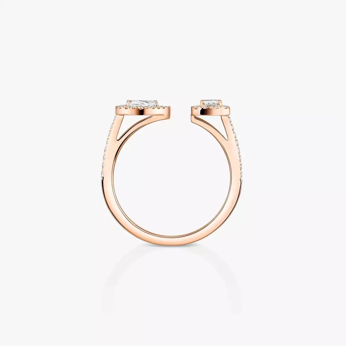 [Garvey]OPEN SUGAR CUBE & TEARDROP PAVÉ DIAMOND RING