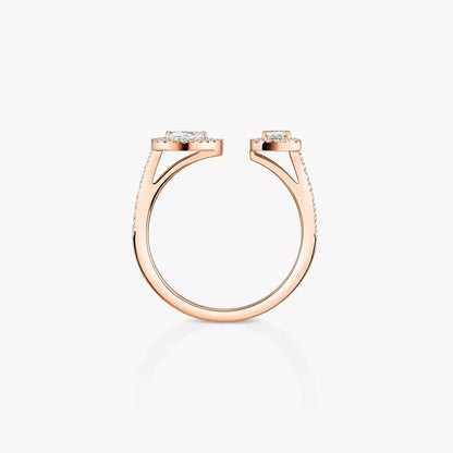 [Garvey]OPEN SUGAR CUBE & TEARDROP PAVÉ DIAMOND RING