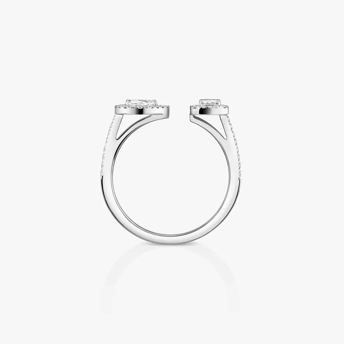 [Garvey]OPEN SUGAR CUBE & TEARDROP PAVÉ DIAMOND RING