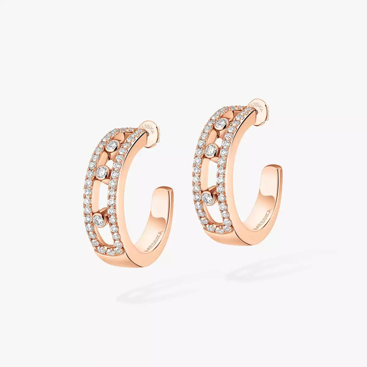 [Garvey]Diamond Pave_ Hoop Earrings Move