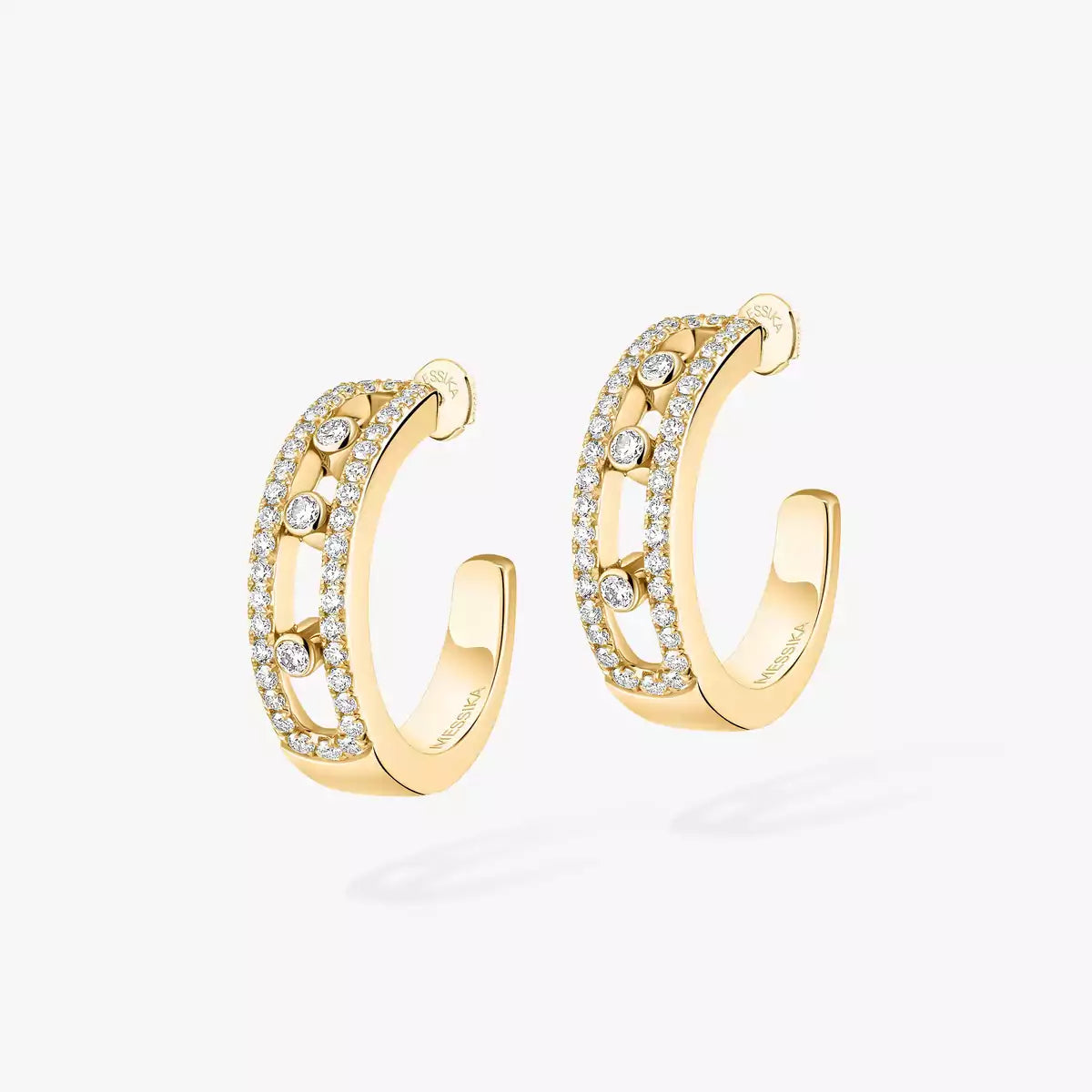 [Garvey]Diamond Pave_ Hoop Earrings Move