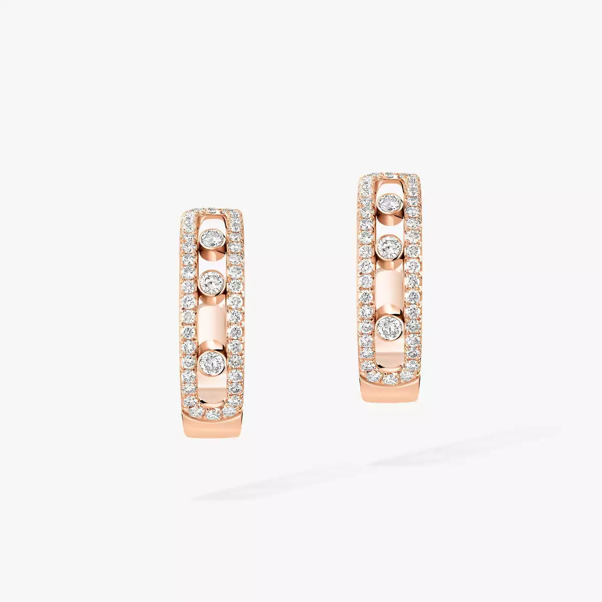 [Garvey]Diamond Pave_ Hoop Earrings Move