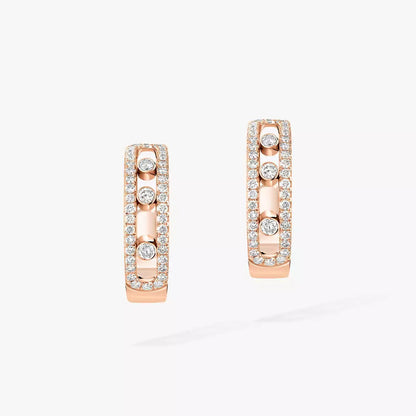 [Garvey]Diamond Pave_ Hoop Earrings Move