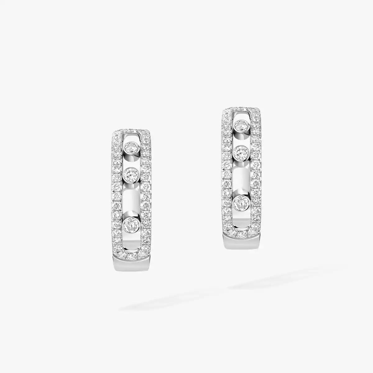 [Garvey]Diamond Pave_ Hoop Earrings Move