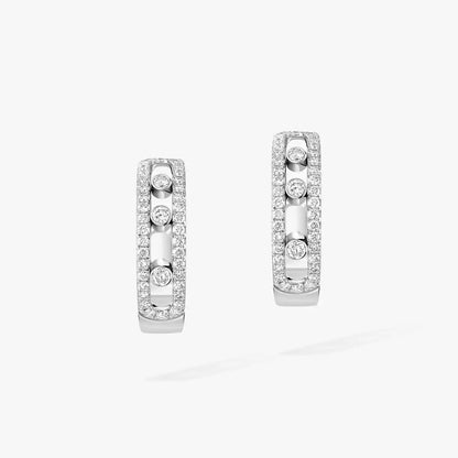 [Garvey]Diamond Pave_ Hoop Earrings Move