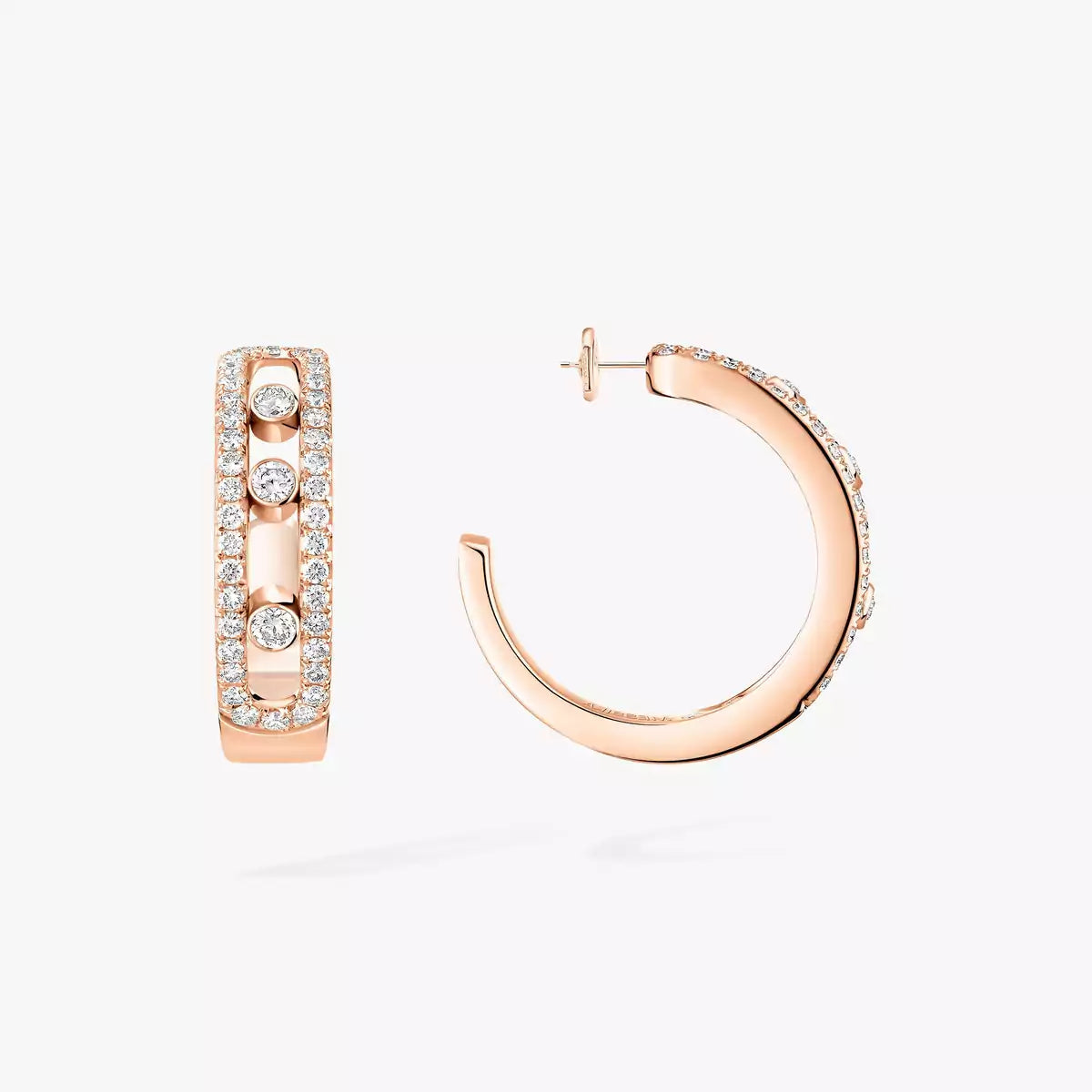 [Garvey]Diamond Pave_ Hoop Earrings Move