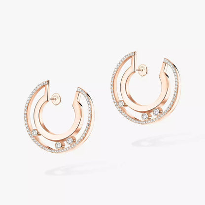 [Garvey]MOVE ROMANE SMALL DIAMOND HOOP EARRINGS