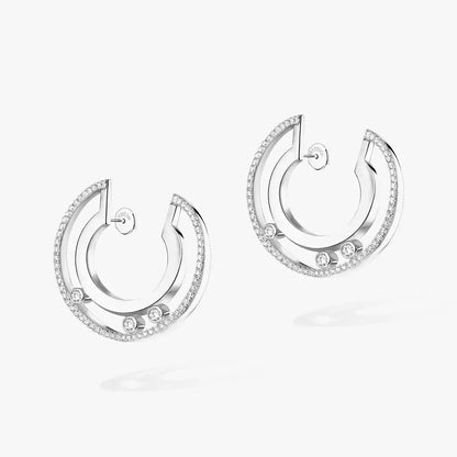 [Garvey]MOVE ROMANE SMALL DIAMOND HOOP EARRINGS