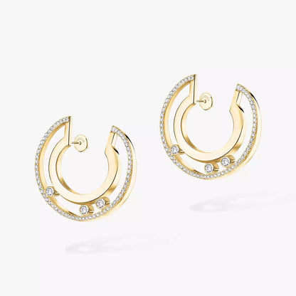 [Garvey]MOVE ROMANE SMALL DIAMOND HOOP EARRINGS