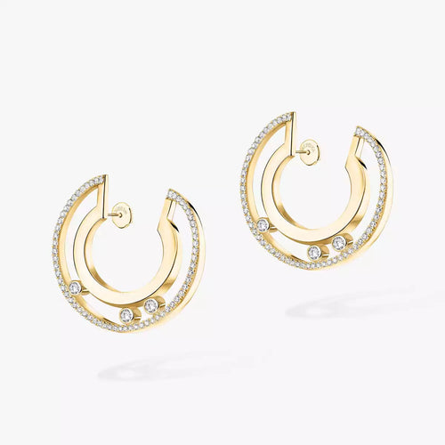 [Garvey]MOVE ROMANE SMALL DIAMOND HOOP EARRINGS