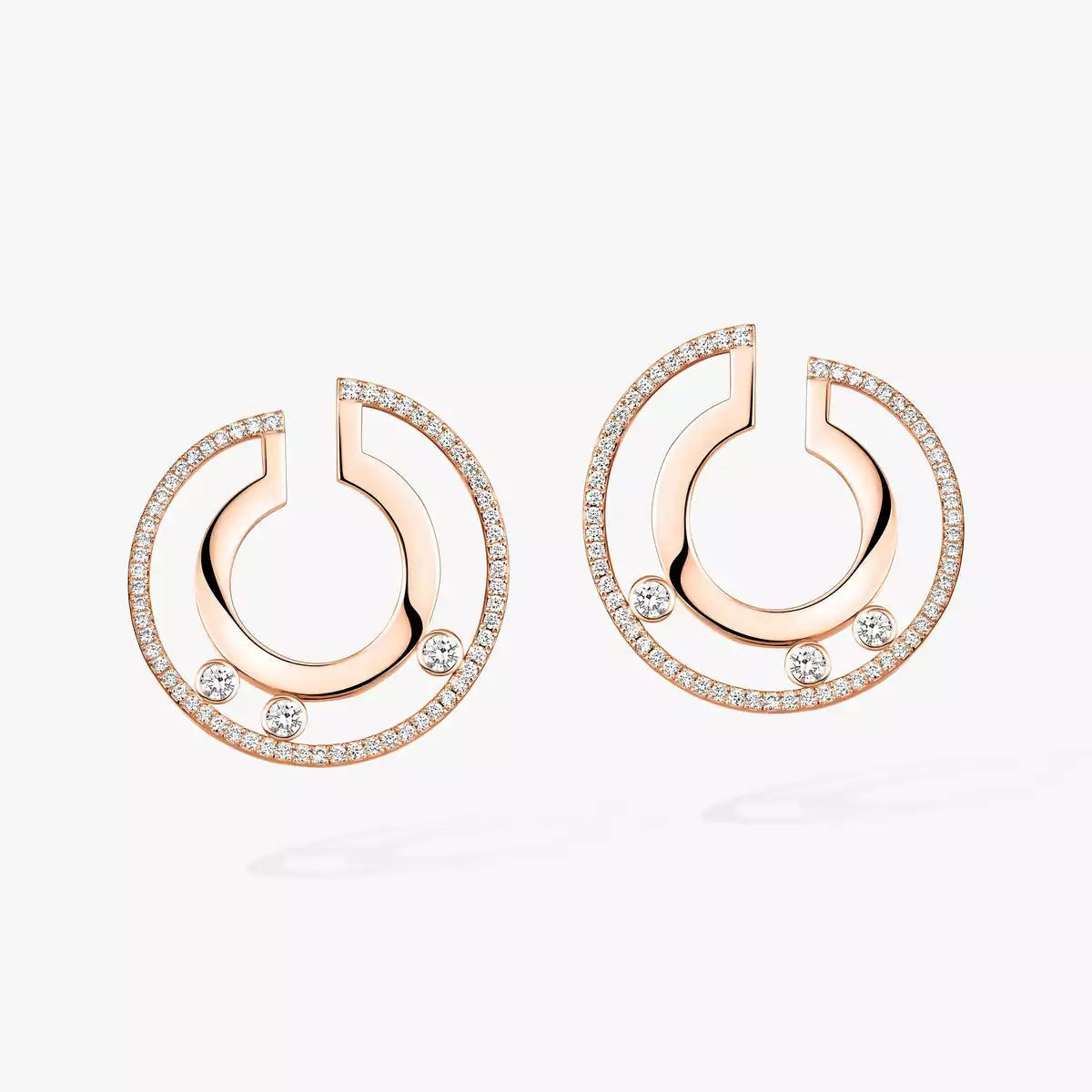 [Garvey]MOVE ROMANE SMALL DIAMOND HOOP EARRINGS