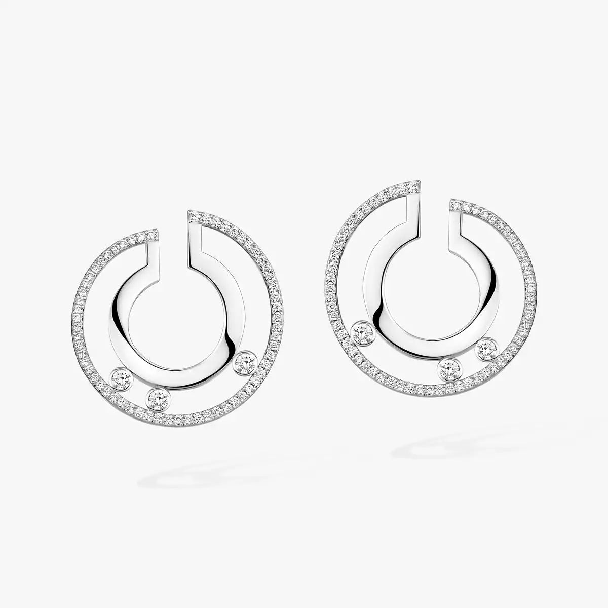 [Garvey]MOVE ROMANE SMALL DIAMOND HOOP EARRINGS