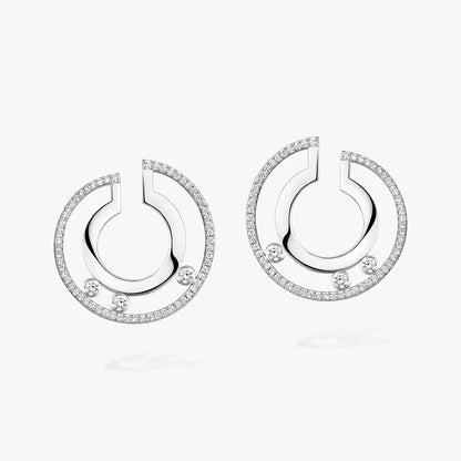 [Garvey]MOVE ROMANE SMALL DIAMOND HOOP EARRINGS
