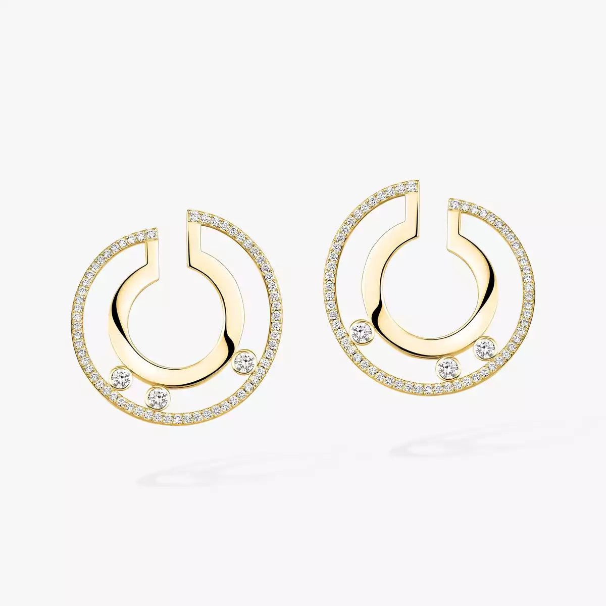 [Garvey]MOVE ROMANE SMALL DIAMOND HOOP EARRINGS