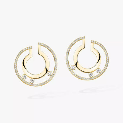 [Garvey]MOVE ROMANE SMALL DIAMOND HOOP EARRINGS