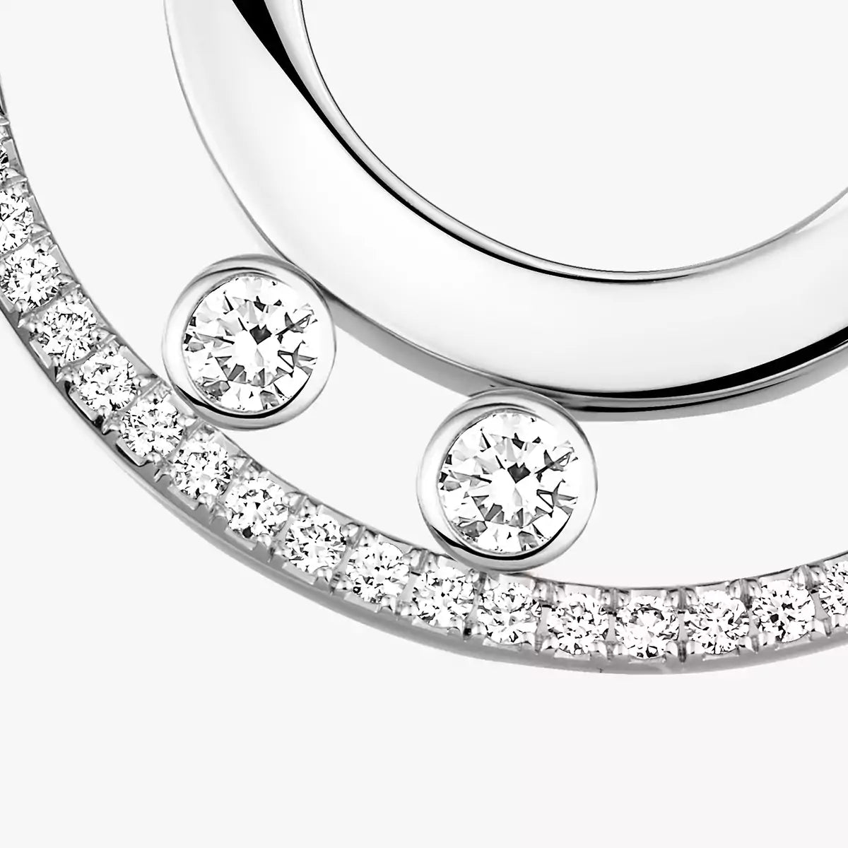 [Garvey]MOVE ROMANE SMALL DIAMOND HOOP EARRINGS