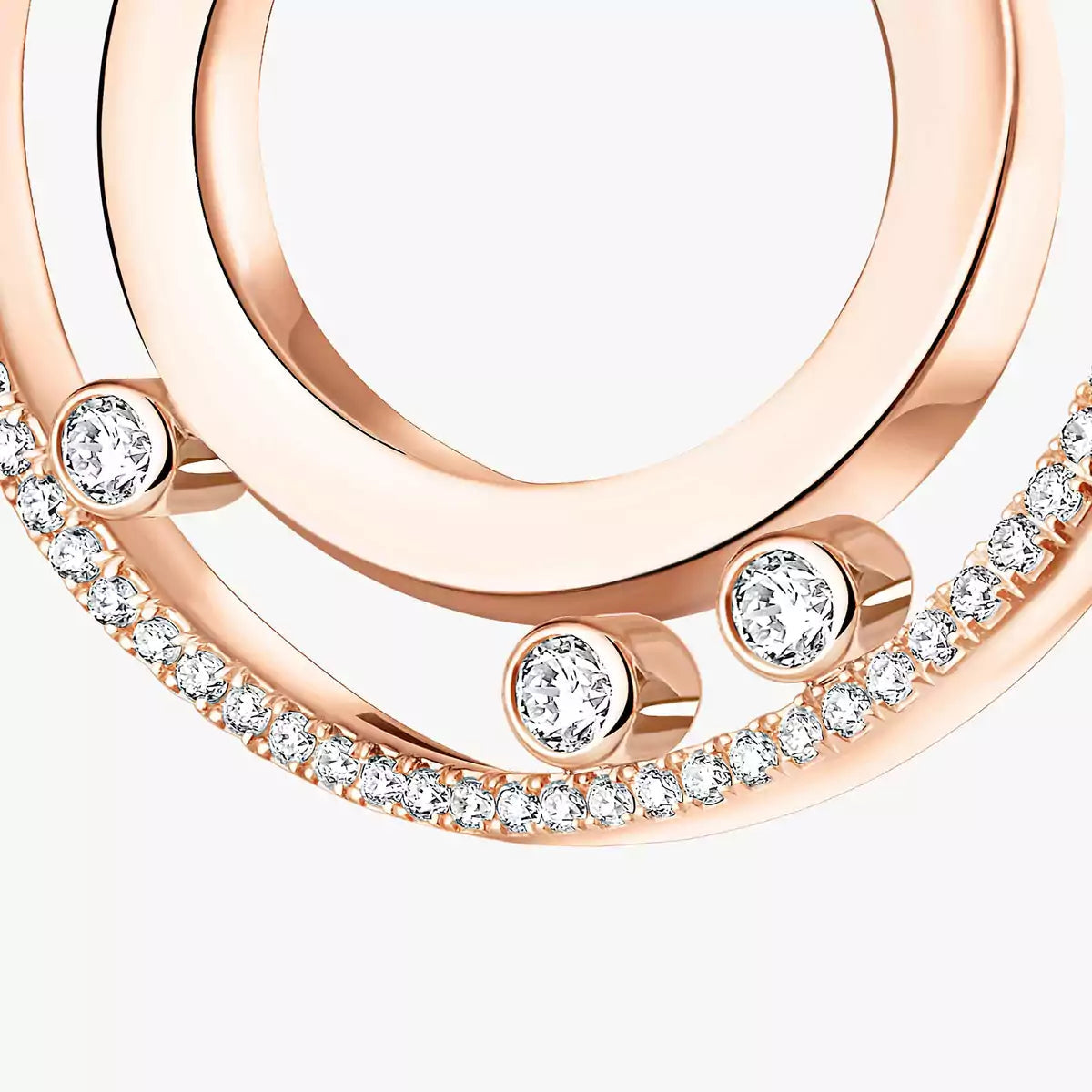 [Garvey]MOVE ROMANE SMALL DIAMOND HOOP EARRINGS