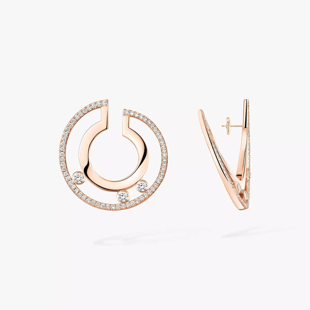 [Garvey]MOVE ROMANE SMALL DIAMOND HOOP EARRINGS