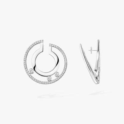 [Garvey]MOVE ROMANE SMALL DIAMOND HOOP EARRINGS