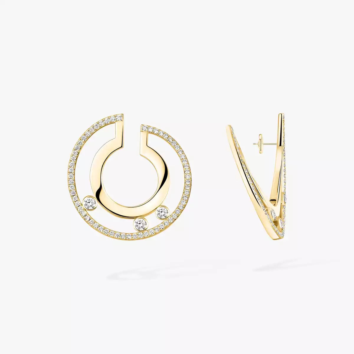 [Garvey]MOVE ROMANE SMALL DIAMOND HOOP EARRINGS