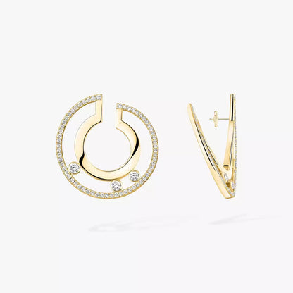 [Garvey]MOVE ROMANE SMALL DIAMOND HOOP EARRINGS