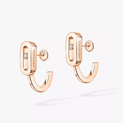 [Garvey]Diamond Mini Hoop Earrings Move Classique