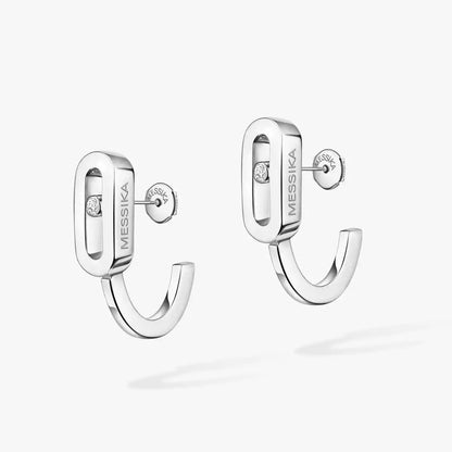[Garvey]Diamond Mini Hoop Earrings Move Classique