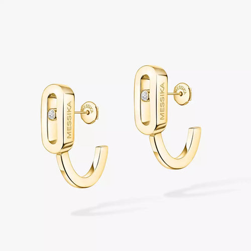 [Garvey]Diamond Mini Hoop Earrings Move Classique