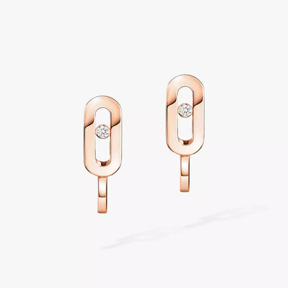 [Garvey]Diamond Mini Hoop Earrings Move Classique