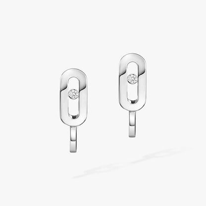 [Garvey]Diamond Mini Hoop Earrings Move Classique