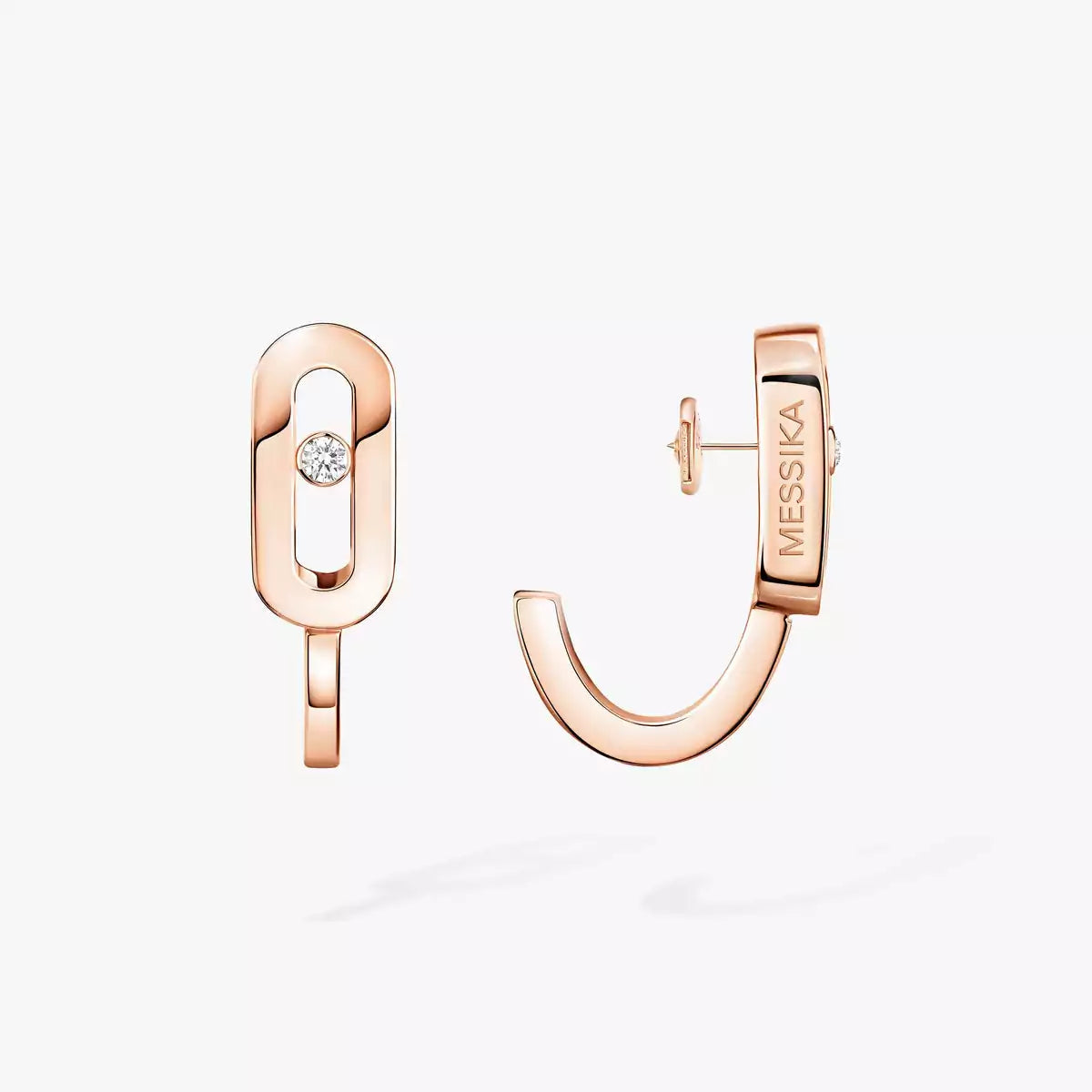 [Garvey]Diamond Mini Hoop Earrings Move Classique